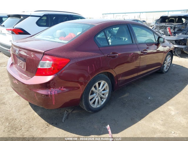 12596198 :رقم المزاد ، 2HGFB2F56CH012450 vin ، 2012 Honda Civic Ex مزاد بيع