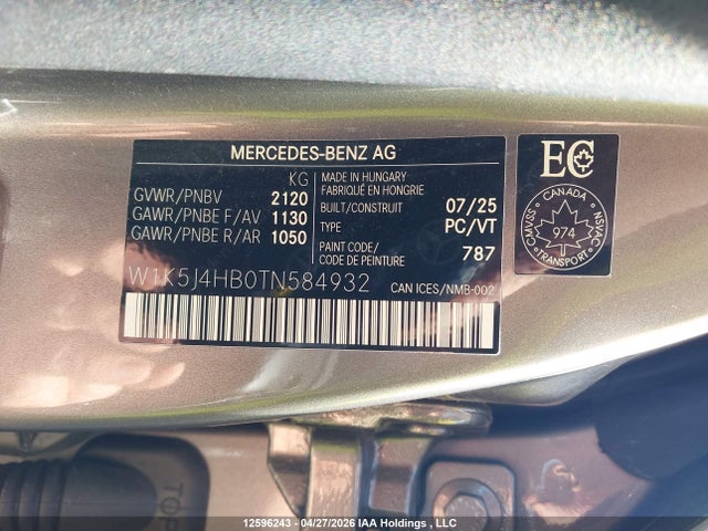 W1K5J4HB0TN584932 Mercedes-Benz CLA 250 4MATIC