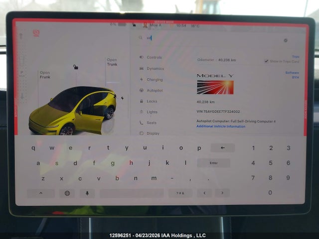 12596251 :رقم المزاد ، 7SAYGDEE7TF324002 vin ، 2026 Tesla Model Y Long Range Launch Series/premium All-wheel Drive مزاد بيع