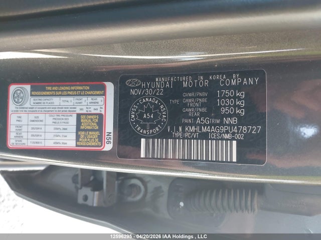 12596295 :رقم المزاد ، KMHLM4AG9PU478727 vin ، 2023 Hyundai Elantra Sel مزاد بيع