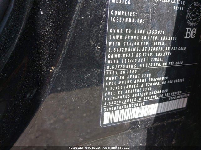 Продажа на аукционе авто 2024 Volkswagen Tiguan Sel R-line Black, vin: 3VV4B7AX3RM225525, номер лота: 12596322