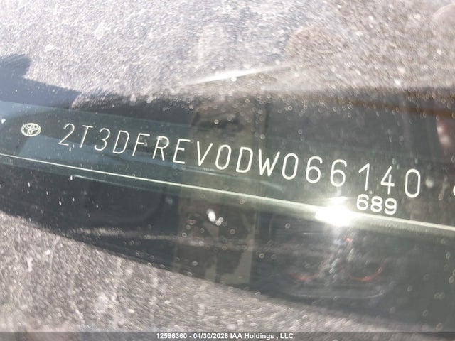12596360 :رقم المزاد ، 2T3DFREV0DW066140 vin ، 2013 Toyota Rav4 Limited مزاد بيع