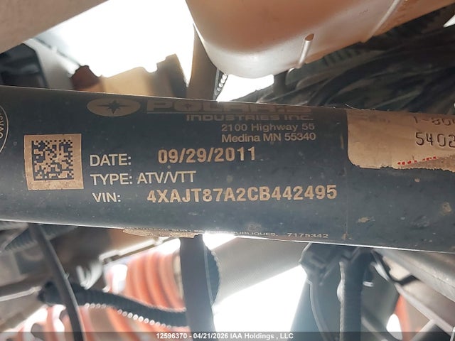 Продаж на аукціоні авто 2012 Polaris Ranger Rzr 900xp, vin: 4XAJT87A2CB442495, номер лоту: 12596370