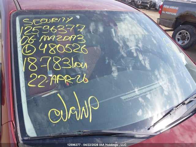 Продажа на аукционе авто 2006 Mazda Mazda3 Gs/gt, vin: JM1BK143261480526, номер лота: 12596377