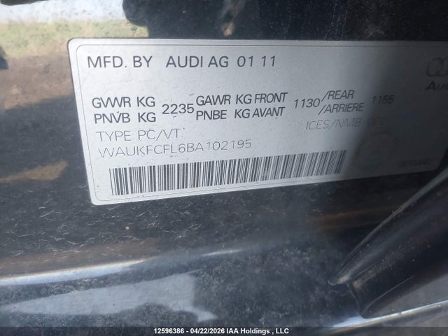 Продаж на аукціоні авто 2011 Audi A4 Prestige, vin: WAUKFCFL6BA102195, номер лоту: 12596386