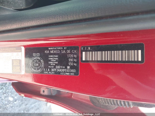 Aukcja sprzedaży 2023 Kia Forte Ex/ex Premium/ex+/gt-line, vin: 3KPF34AD8PE601460, numer aukcji: 12596481