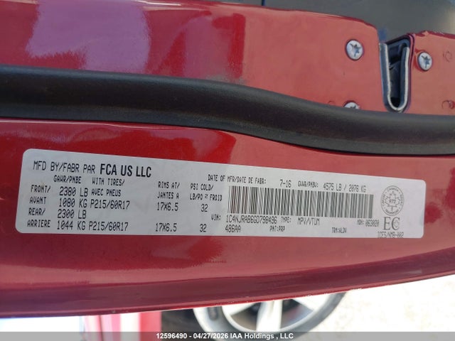 12596490 :رقم المزاد ، 1C4NJRAB6GD798496 vin ، 2016 Jeep Patriot مزاد بيع