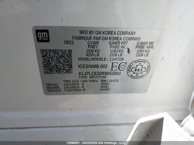Продажа на аукционе авто 2024 Buick Envista Avenir Fwd, vin: KL47LCE22RB065803, номер лота: 12596501