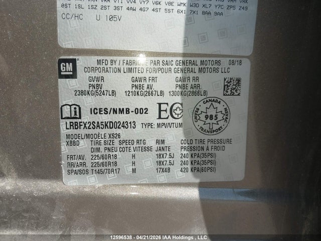 Buick Envision Essence 2019 LRBFX2SA5KD024313 Image 20