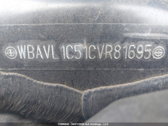 12596542 :رقم المزاد ، WBAVL1C51CVR81695 vin ، 2012 Bmw X1 Xdrive28i مزاد بيع