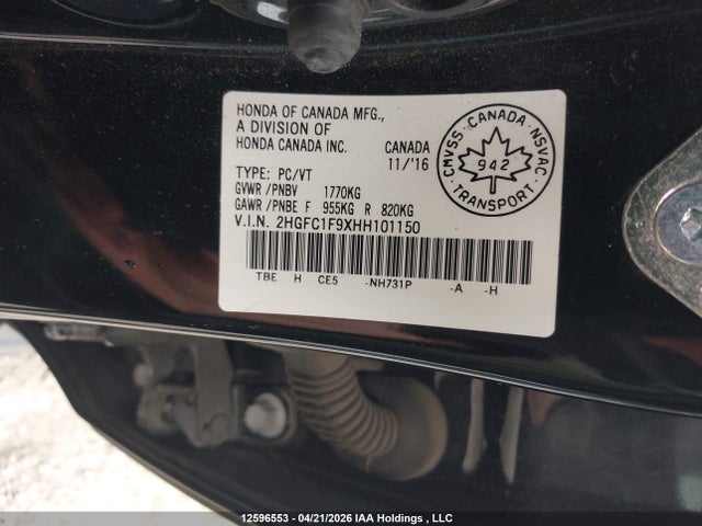 2HGFC1F9XHH101150 Honda Civic Touring