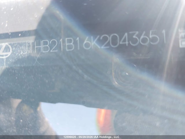 12596620 :رقم المزاد ، JTHB21B16K2043651 vin ، 2019 Lexus Es 300h 300h مزاد بيع