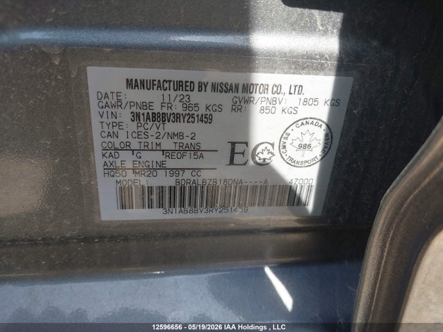 12596656 :رقم المزاد ، 3N1AB8BV3RY251459 vin ، 2024 Nissan Sentra مزاد بيع