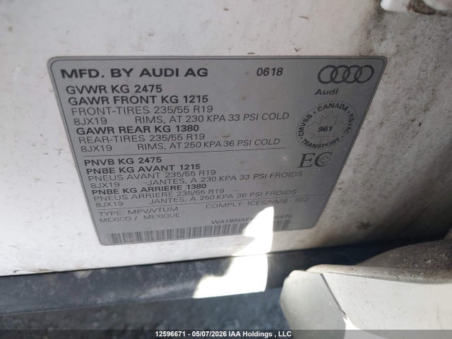 WA1BNAFY9J2205975 Audi Q5