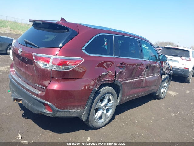 2015 Toyota Highlander Limited/ltd Platinum მანქანა იყიდება აუქციონზე, vin: 5TDDKRFH0FS173679, აუქციონის ნომერი: 12596680