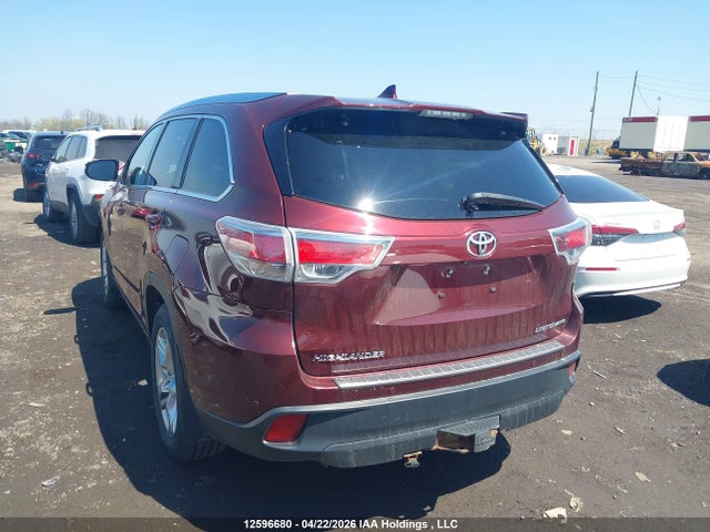 2015 Toyota Highlander Limited/ltd Platinum მანქანა იყიდება აუქციონზე, vin: 5TDDKRFH0FS173679, აუქციონის ნომერი: 12596680