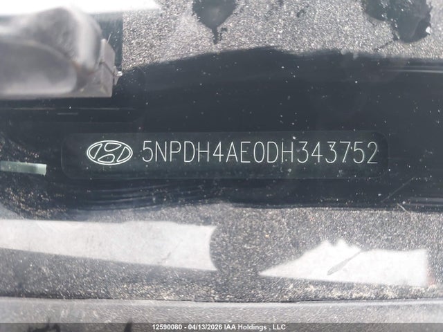 12590080 :رقم المزاد ، 5NPDH4AE0DH343752 vin ، 2013 Hyundai Elantra Gl مزاد بيع
