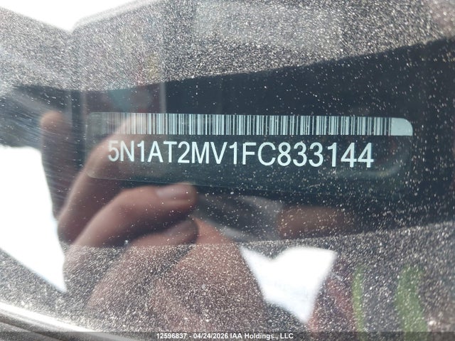 12596837 :رقم المزاد ، 5N1AT2MV1FC833144 vin ، 2015 Nissan Rogue مزاد بيع