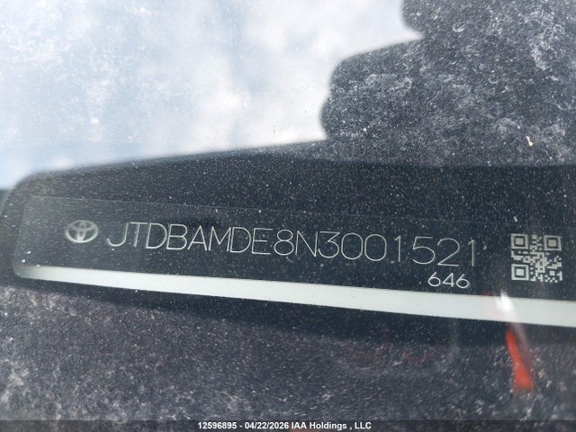 JTDBAMDE8N3001521 Toyota Corolla Hybrid Base W/li Battery