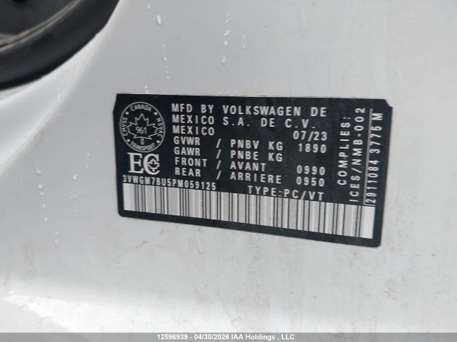 3VWGM7BU5PM059125 Volkswagen Jetta