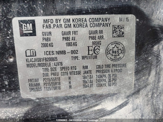 Buick Encore 2015 KL4CJHSB1FB200805 Image 19