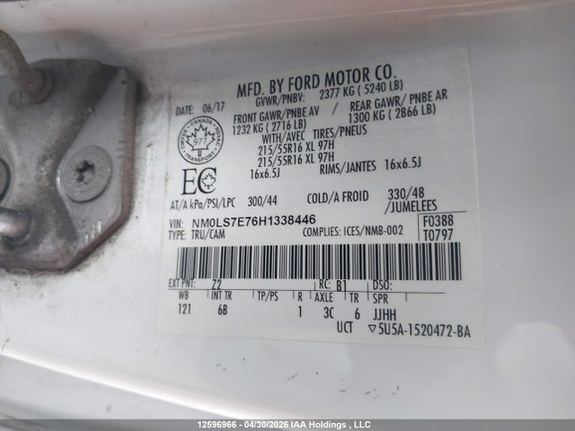 Продаж на аукціоні авто 2017 Ford Transit Connect Xl, vin: NM0LS7E76H1338446, номер лоту: 12596966