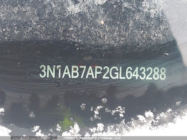 12596972 :رقم المزاد ، 3N1AB7AP2GL643288 vin ، 2016 Nissan Sentra S/sv/sr/sl مزاد بيع