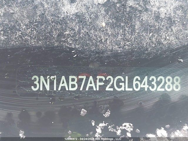 12596972 :رقم المزاد ، 3N1AB7AP2GL643288 vin ، 2016 Nissan Sentra S/sv/sr/sl مزاد بيع