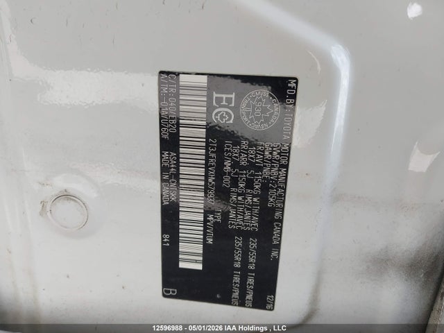 2T3JFREVXHW579937 Toyota RAV4 SE