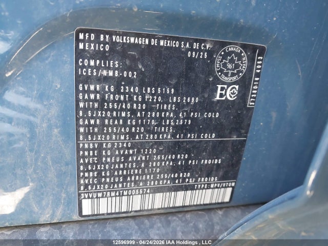 Volkswagen Tiguan 2026 3VVUW7RM4TM005574 Image 18