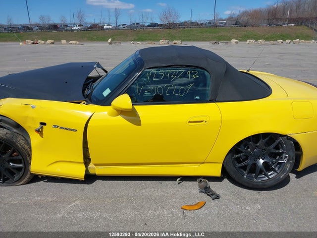 Aukcja sprzedaży 2002 Honda S2000, vin: JHMAP11492T002207, numer aukcji: 12593293