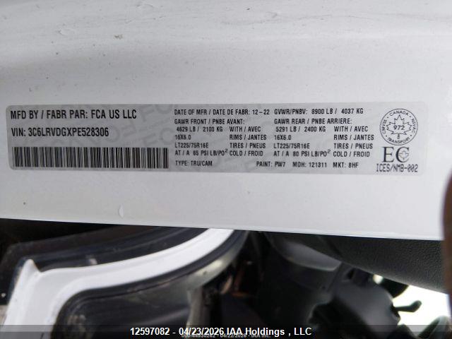 Aukcja sprzedaży 2023 Ram Promaster 2500 High Roof 159 In. Wb, vin: 3C6LRVDGXPE528306, numer aukcji: 12597082