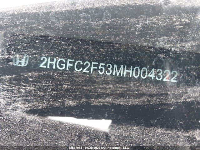 Продаж на аукціоні авто 2021 Honda Civic Lx, vin: 2HGFC2F53MH004322, номер лоту: 12597083