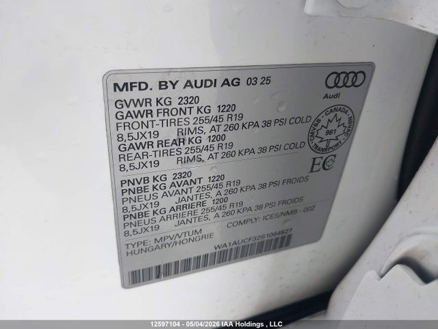 WA1AUCF32S1064527 Audi Q3 Premium 40