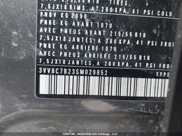 3VV8C7B23SM029852 Volkswagen TAOS S