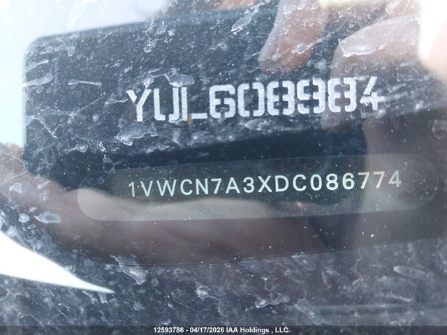2013 Volkswagen Passat 2.0 Tdi Highline მანქანა იყიდება აუქციონზე, vin: 1VWCN7A3XDC086774, აუქციონის ნომერი: 12593786
