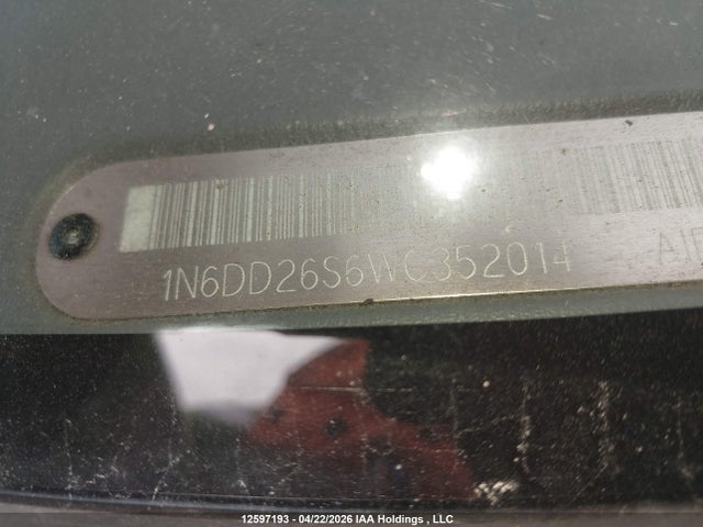Aukcja sprzedaży 1998 Nissan Frontier King Cab Xe/king Cab Se, vin: 1N6DD26S6WC352014, numer aukcji: 12597193