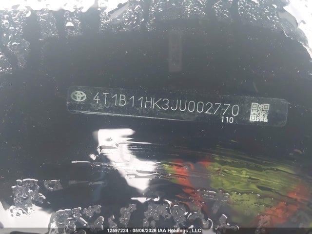 4T1B11HK3JU002770 Toyota Camry L/le/xle/se/xse