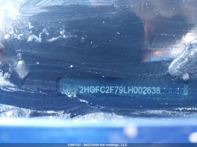 Aukcja sprzedaży 2020 Honda Civic, vin: 2HGFC2F79LH002638, numer aukcji: 12597227