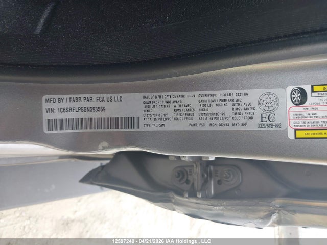 RAM 1500 Rebel 2025 1C6SRFLP5SN593569 Image 16