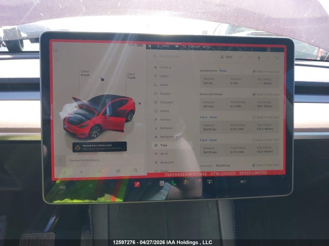 7SAYGAEEXNF377942 Tesla Model Y Long Range