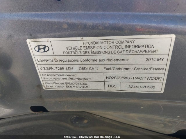 KMHCT5AE0EU162038 Hyundai Accent Gls/gs