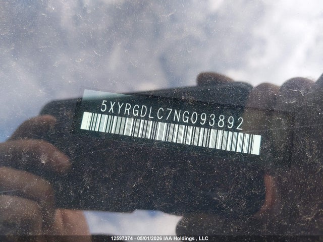 2022 Kia Sorento Lx მანქანა იყიდება აუქციონზე, vin: 5XYRGDLC7NG093892, აუქციონის ნომერი: 12597374