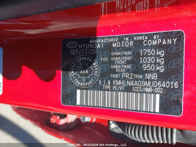 KMHLN4AG9MU064016 Hyundai Elantra Ultimate Ivt
