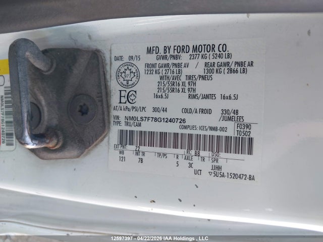 Ford Transit Connect Xlt 2016 NM0LS7F78G1240726 Image 9