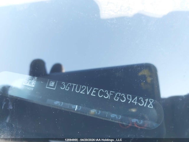 12594955 :رقم المزاد ، 3GTU2VEC3FG394318 vin ، 2015 Gmc Sierra 1500 Slt مزاد بيع