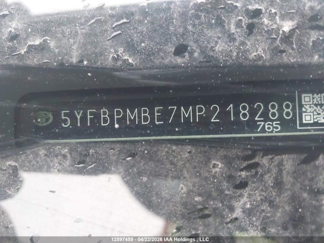 Aukcja sprzedaży 2021 Toyota Corolla Le, vin: 5YFBPMBE7MP218288, numer aukcji: 12597459