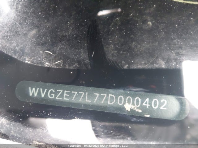12597507 :رقم المزاد ، WVGZE77L77D000402 vin ، 2007 Volkswagen Touareg V6 مزاد بيع