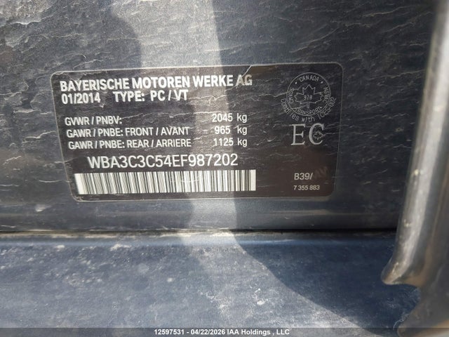 Aukcja sprzedaży 2014 Bmw 320i Xdrive, vin: WBA3C3C54EF987202, numer aukcji: 12597531