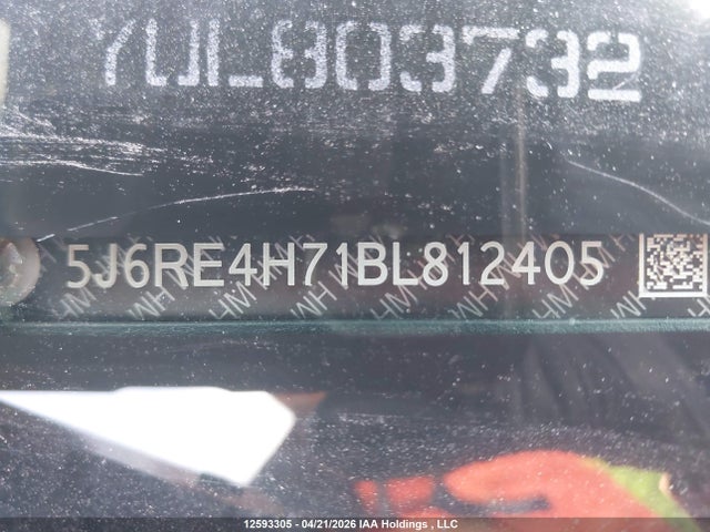 Aukcja sprzedaży 2011 Honda Cr-v Ex-l, vin: 5J6RE4H71BL812405, numer aukcji: 12593305